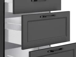 Held Küchen Küchenzeile Kempten 420 cm Grau/Graphit ohne E-Geräte