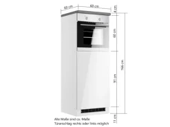 Held Küchen Kühl-Umbauschrank Gera 60 cm Weiß/Beton