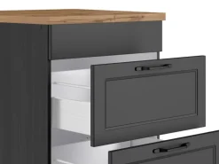 Held Küchen Kochfeldschrank Kempten 60 cm Grau/Graphit