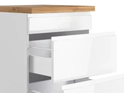 Held Küchen Kochfeldumschrank Gera 60 cm Weiß/Wotan