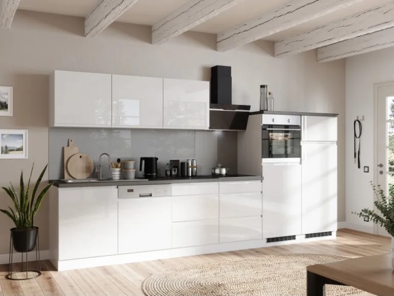 Held Küchen Kochfeldumschrank Gera 60 cm Weiß/Beton