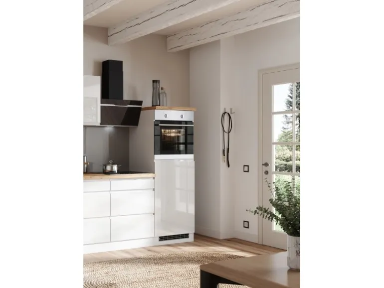 Held Küchen Ofen-Umbauschrank Gera 60 cm Weiß/Wotan