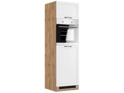Held Küchen Ofen-Umbauschrank Kempten 60 cm Weiß/Wotan