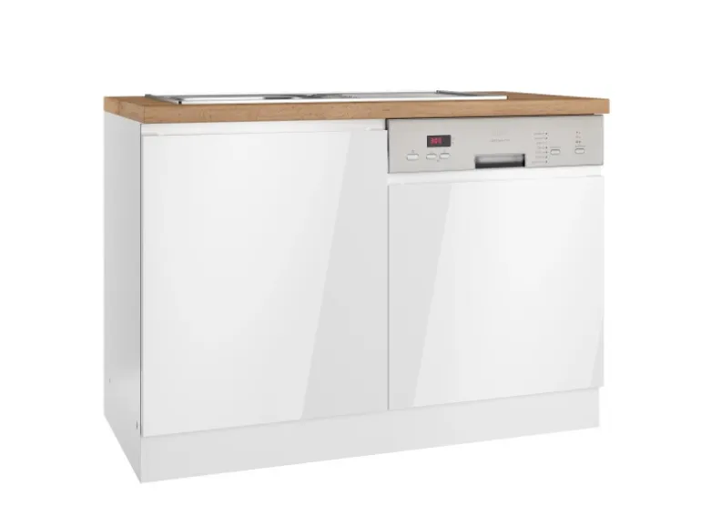 Held Küchen Spülenschrank Gera 120 cm Weiß/Wotan