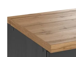 Held Küchen Spülenschrank Kempten 120 cm Grau/Graphit 2 Türen