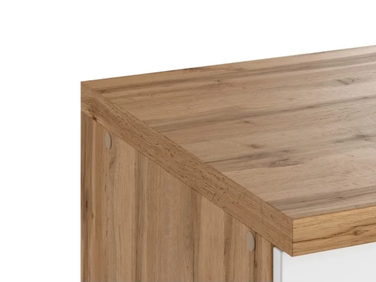 Held Küchen Spülenschrank Kempten 120 cm Weiß/Wotan 2 Türen