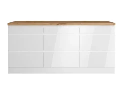 Held Küchen Unterschrank Gera 180 cm Weiß/Wotan