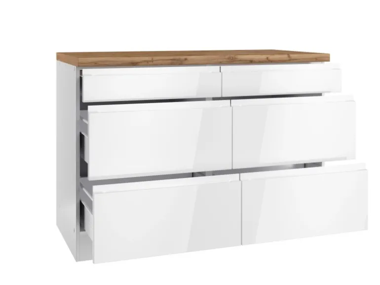 Held Küchen Unterschrank Gera 120 cm Weiß/Wotan