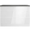 Held Küchen Unterschrank Gera 120 cm Weiß/Beton