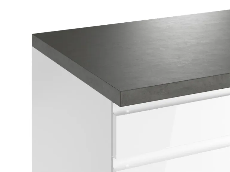 Held Küchen Unterschrank Gera 120 cm Weiß/Beton