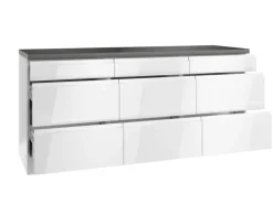 Held Küchen Unterschrank Gera 180 cm Weiß/Beton