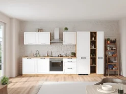 Held Küchen Unterschrank Kempten 60 cm Weiß/Wotan 2 Türen