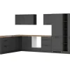 Held Küchen Winkelküche Kempten 360 cm ohne E-Geräte Graphit/Grau