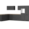Held Küchen Winkelküche Kempten 360 cm Grau/Graphit ohne E-Geräte