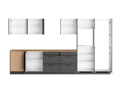 Held Küchen Winkelküche Kempten 360 cm Grau/Graphit ohne E-Geräte