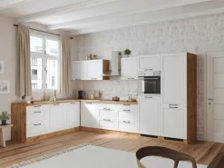 Held Küchen Winkelküche Kempten 360 cm Grau/Graphit mit E-Geräten Induktion