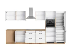 Held Küchen Winkelküche Kempten 360 cm Grau/Graphit mit E-Geräten Induktion