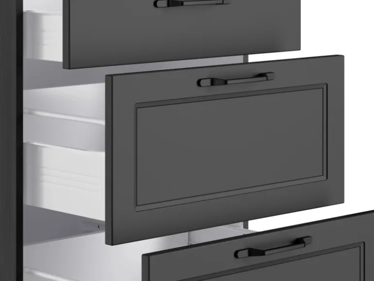 Held Küchen Winkelküche Kempten 300 cm ohne E-Geräte Graphit/Grau