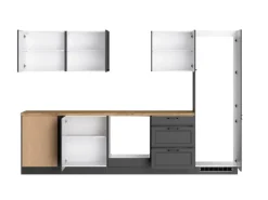 Held Küchen Winkelküche Kempten 300 cm ohne E-Geräte Graphit/Grau