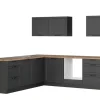 Held Küchen Winkelküche Kempten 240 cm ohne E-Geräte Graphit/Grau