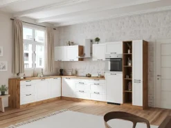 Held Küchen Winkelküche Kempten 360 cm Grau/Graphit mit E-Geräten autark Indukt.