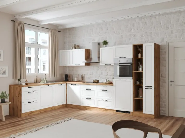 Held Küchen Winkelküche Kempten 360 cm Grau/Graphit mit E-Geräten autark Indukt.