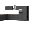 Held Küchen Winkelküche Kempten 420 cm Grau/Graphit mit E-Geräte