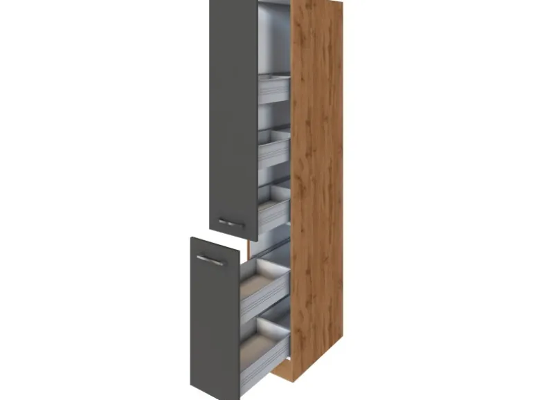 Held Möbel Apothekerschrank Sorrento 30x200x60cm 2 Auszüge Ant.-Wotan