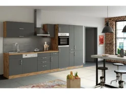 Held Möbel Apothekerschrank Sorrento 30x200x60cm 2 Auszüge Ant.-Wotan