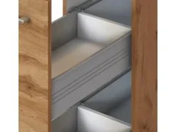 Held Möbel Apothekerschrank Sorrento 30x200x60cm 2 Auszüge Wotaneiche