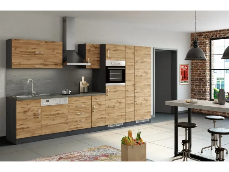 Held Möbel Apothekerschrank Sorrento 30x200x60cm 2 Auszüge Wotan.-Graf.