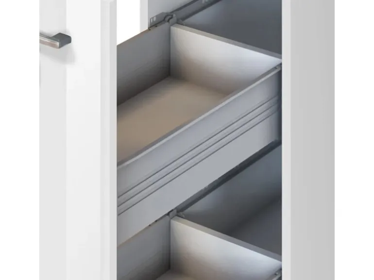 Held Möbel Küchen-Apothekerschrank Mailand 30 cm Hochglanz Weiß/Weiß