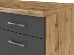 Held Möbel Küchen-Auszugsschrank Sorrento 50x85x60cm 2 Ausz. Anthr.-Wotan.