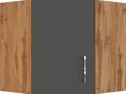 Held Möbel Küchen-Eck-Hängeschrank Sorrento BxHxT 60x57x60cm Anthra.-WotanEiche