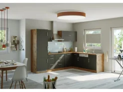 Held Möbel Küchen-Eck-Hängeschrank Sorrento BxHxT 60x57x60cm Anthra.-WotanEiche