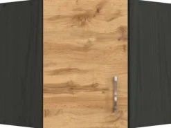 Held Möbel Küchen-Eck-Hängeschrank Sorrento BxHxT 60x57x60cm Wotaneiche-Grafit