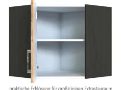 Held Möbel Küchen-Eck-Hängeschrank Sorrento BxHxT 60x57x60cm Wotaneiche-Grafit