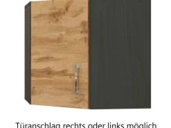 Held Möbel Küchen-Eck-Hängeschrank Sorrento BxHxT 60x57x60cm Wotaneiche-Grafit