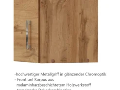 Held Möbel Küchen-Eck-Hängeschrank Sorrento BxHxT 60x57x60cm WotanEiche
