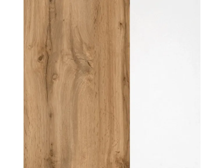 Held Möbel Küchen-Eck-Hängeschrank Sorrento BxHxT 60cmx57cmx60cm Weiß-WotanEiche