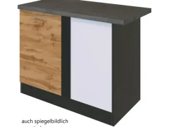 Held Möbel Küchen-Eck-Unterschrank Sorrento 110x85x60cm Tür + EL-B. Wotan.-Graf.