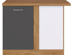 Held Möbel Küchen-Eck-Unterschrank Sorrento 110x85x60cm Tür + EL-B. Anth.-Wotan.