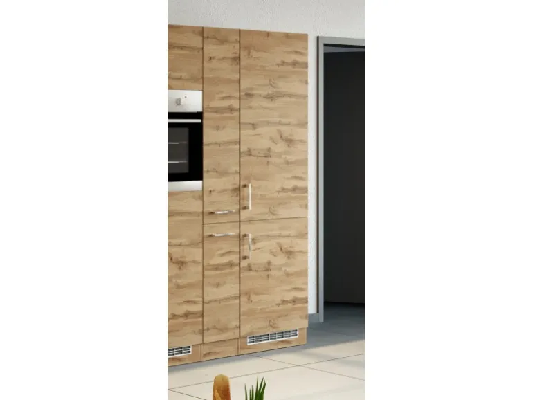 Held Möbel Küchen-Gefrierschrankumbau Sorrento B60 x H200 x T60 cm Wotaneiche