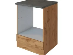 Held Möbel Küchen-Herdumbau Sorrento B60 x H85 x T60cm Nische f. Ofen Wotaneiche