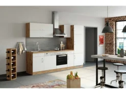 Held Möbel Küchen-Hängeschrank Sorrento BxHxT 40cm x 57cm x 34cm Weiß-Wotaneiche