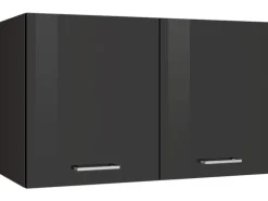 Held Möbel Küchen-Hängeschrank Mailand 100 cm Hochglanz Graphit/Graphit