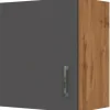 Held Möbel Küchen-Hängeschrank Sorrento BxHxT 50x57x34cm Anthrazit-Wotaneiche