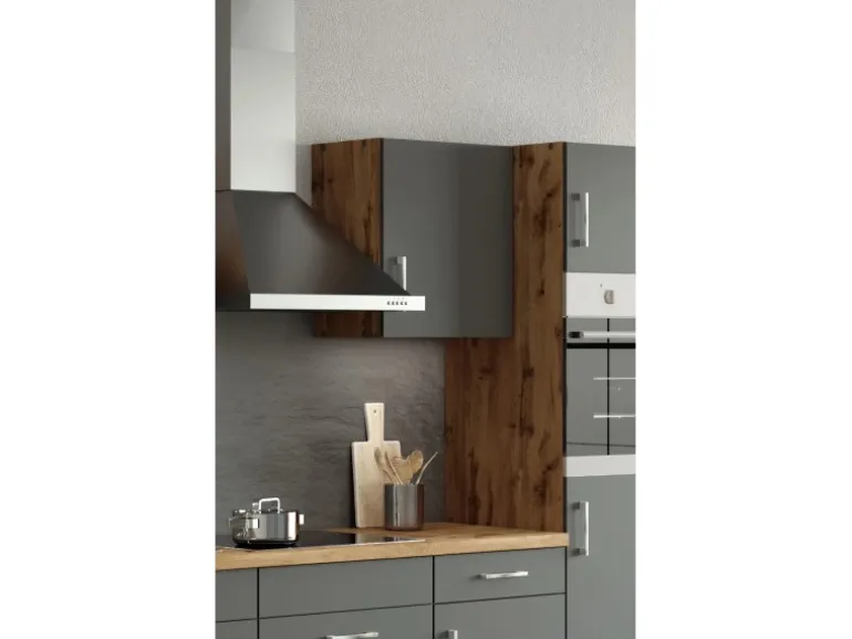 Held Möbel Küchen-Hängeschrank Sorrento BxHxT 50x57x34cm Anthrazit-Wotaneiche