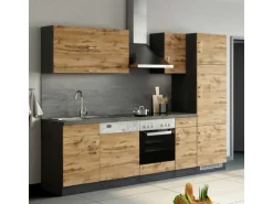 Held Möbel Küchen-Hängeschrank Sorrento BxHxT 40cmx57cmx34cm WotanEiche-Grafit