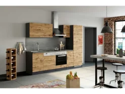 Held Möbel Küchen-Hängeschrank Sorrento BxHxT 40cmx57cmx34cm WotanEiche-Grafit